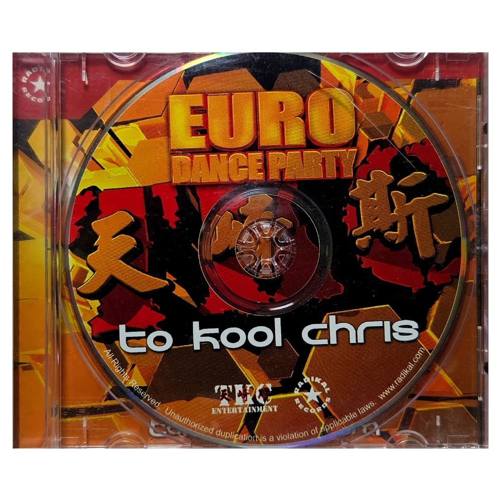 Euro Dance Party To Kool Chris CD Electronic Trance Radikal‎ Records RAD 90053-2